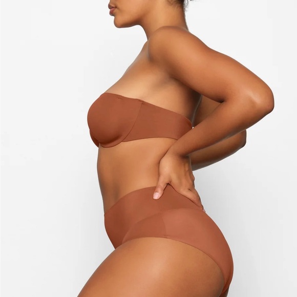 NWT Skims Womens Panties High-Waisted Smoothing Brief Seamless Bronze Size S - Picture 3 of 4